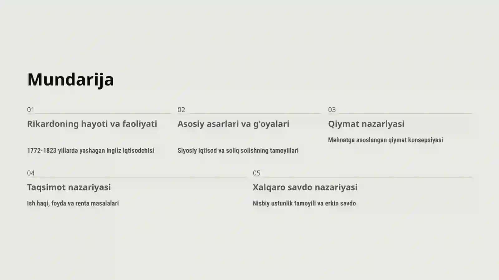 Rikardoning hayoti va faoliyati 2