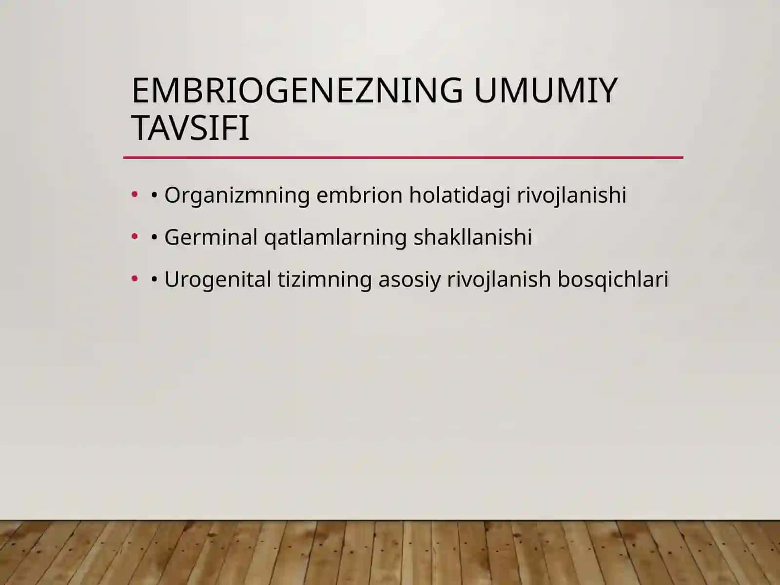 Siydik-Tanosil Aʼzolari Embriogenezi 2