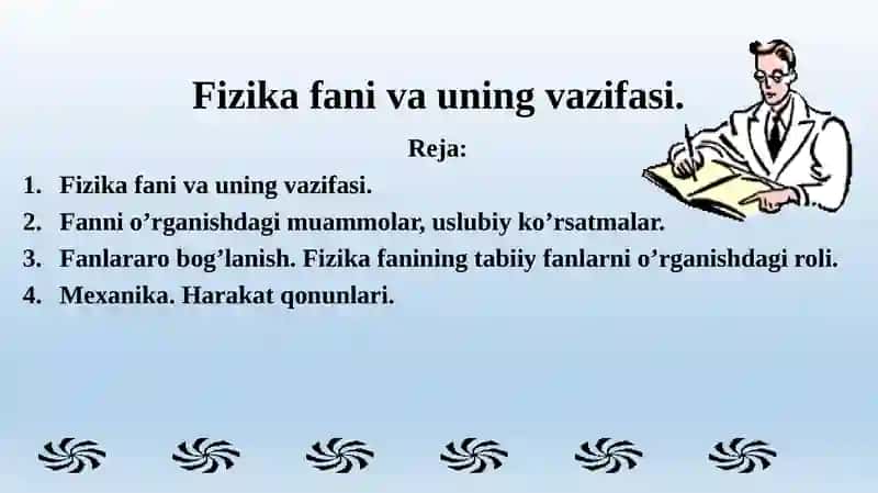Fizika fanining vazifasi 2