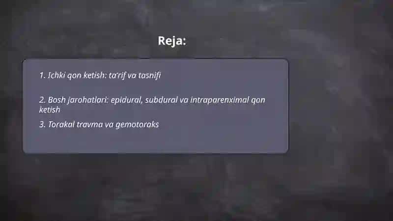 Ichki qon ketishi va uning sabablari 2