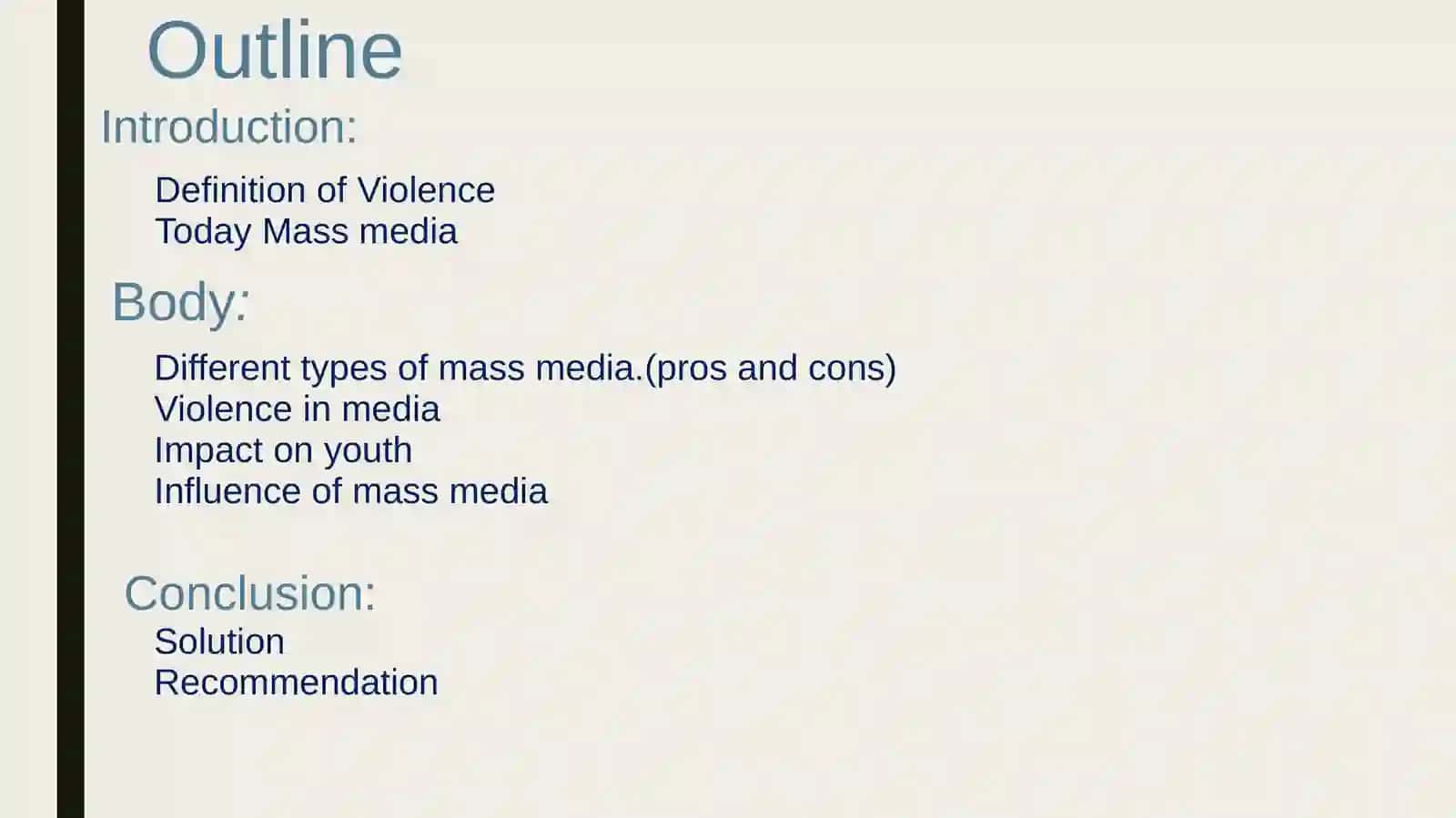 Impact of the violence in mass media on children and teenagers 2