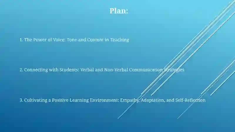 The Power of Voice: Tone and Content in Teaching 2