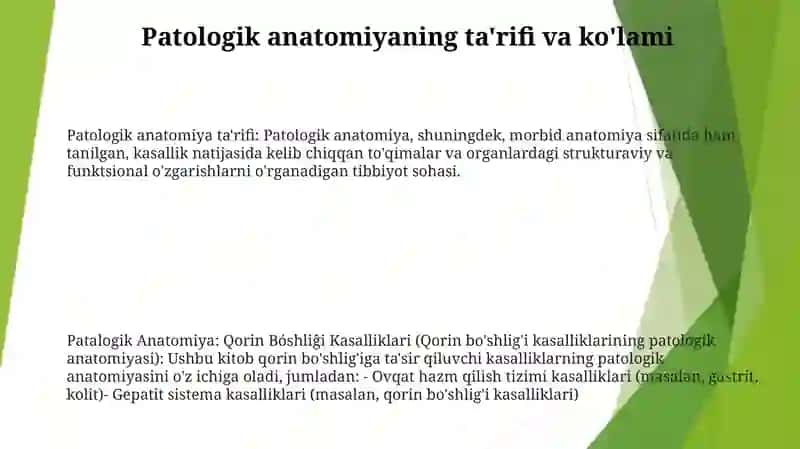Patalogik Anatomiya: Qorin Bóshliĝi Kasalliklari 2