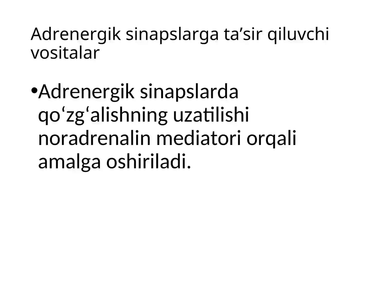 adrenomimetik va adrenoblokatorlar 2