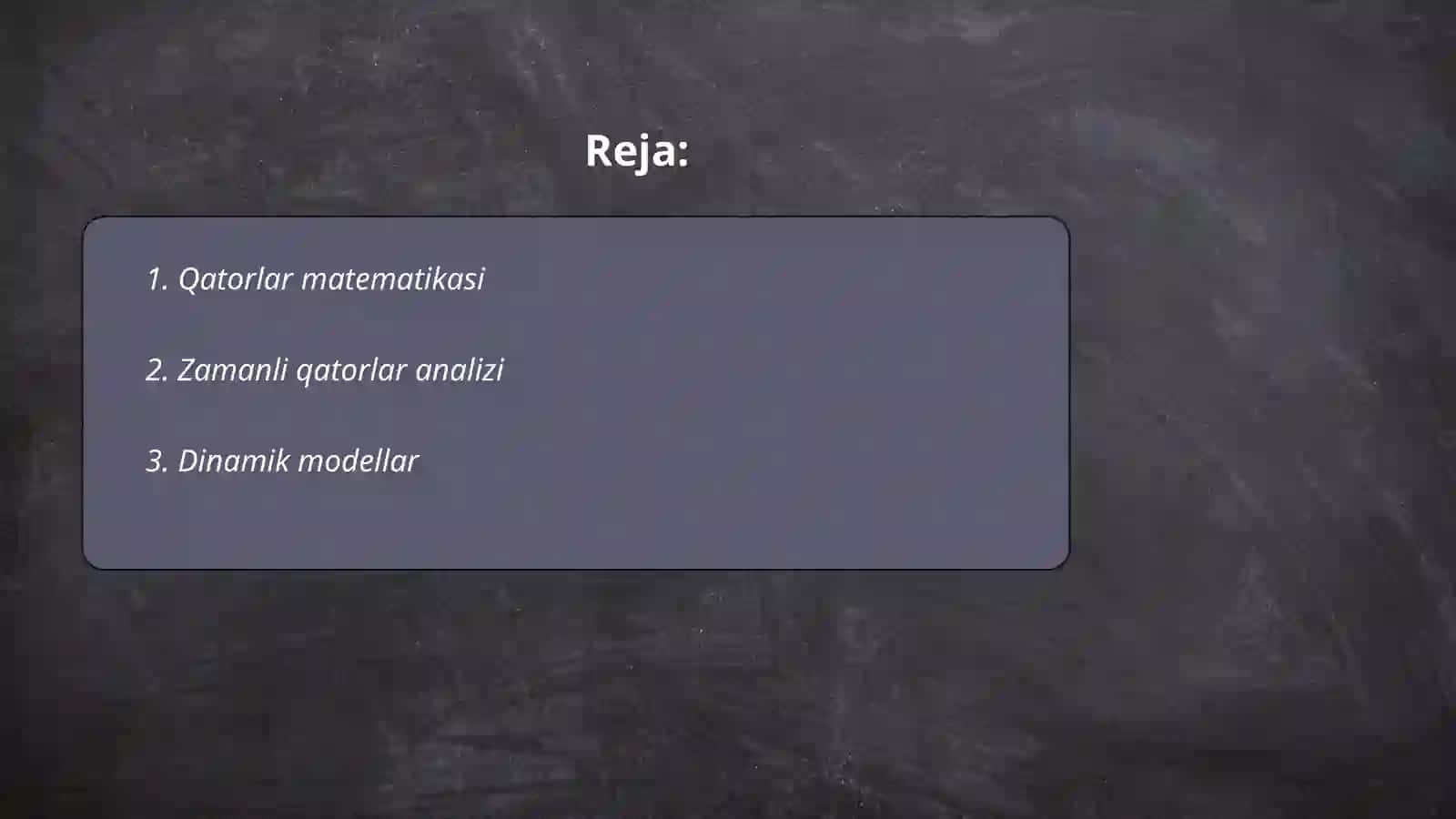 Qatorlar matematikasi 2