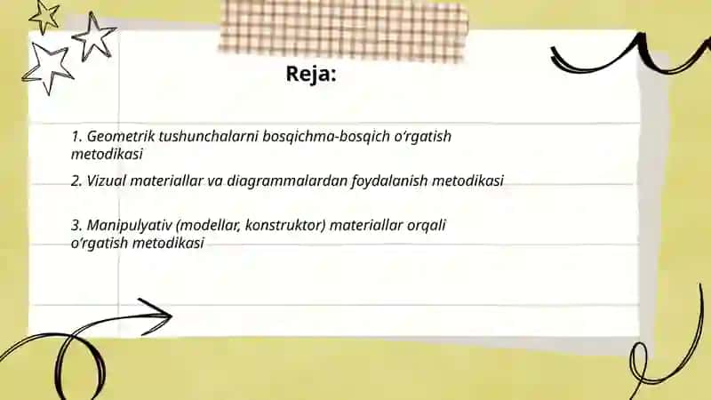 Geometrik materiallarni oʻrganish metodikasi 2