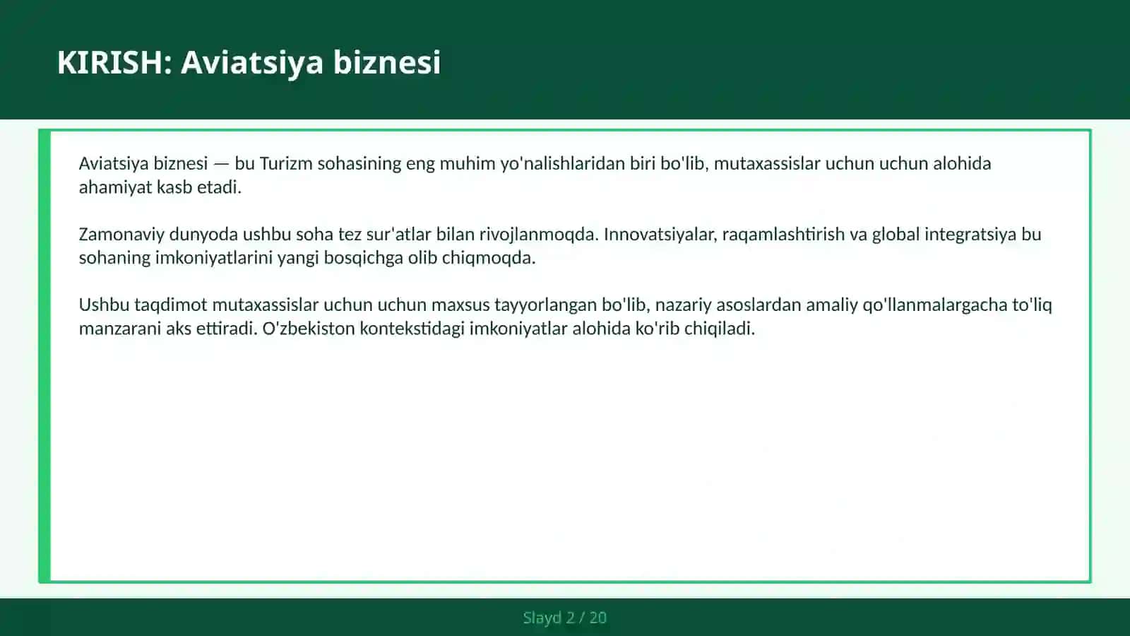 AVIATSIYA BIZNESI 2