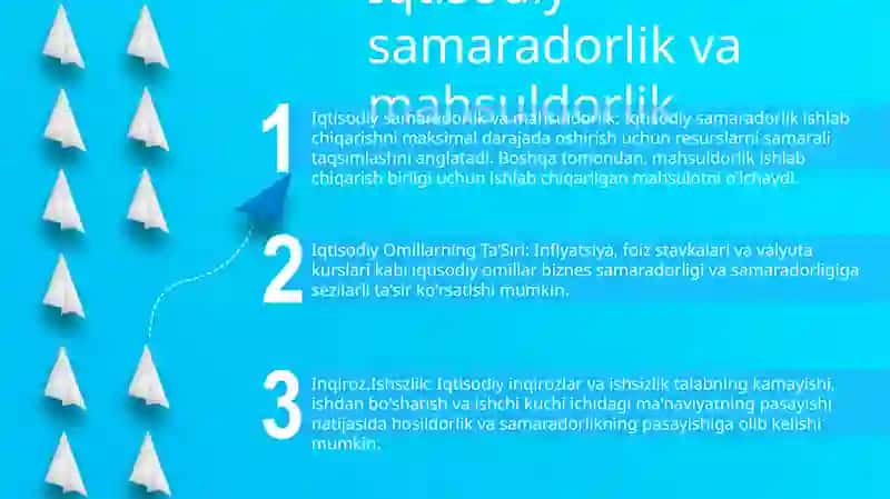 Iqtisodiy samaradorlik va mahsuldorlik 2