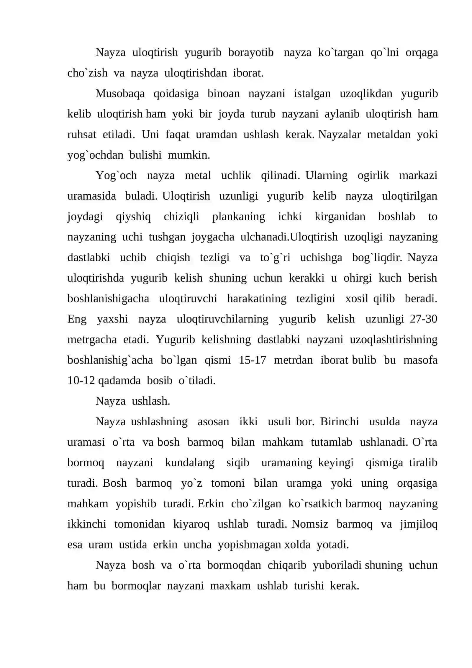 Nayza Uloqtirish Texnikasi 2