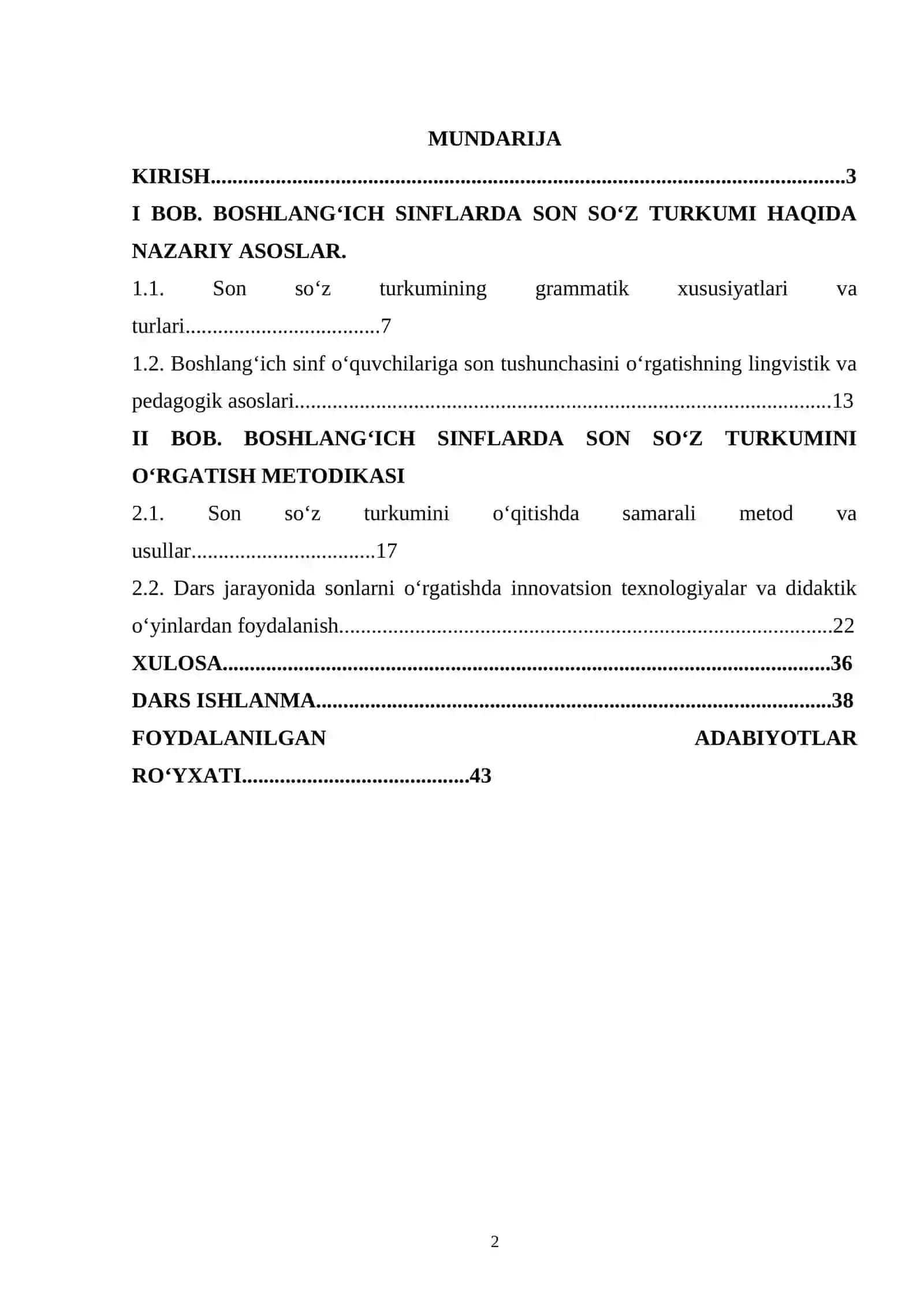 SON SO‘Z TURKUMI HAQIDA NAZARIY ASOSLAR 2