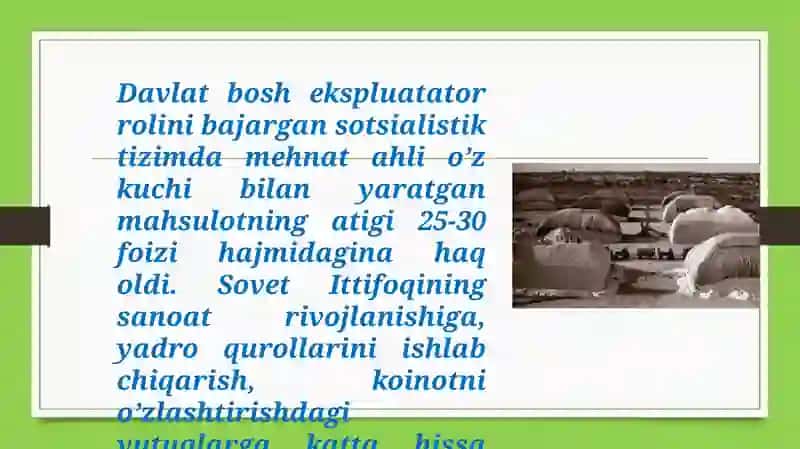 XX asrning 80-yillari so’ngida O’zbekiston 2