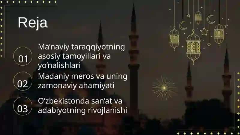 Ma’naviy va madaniy taraqqiyot 2