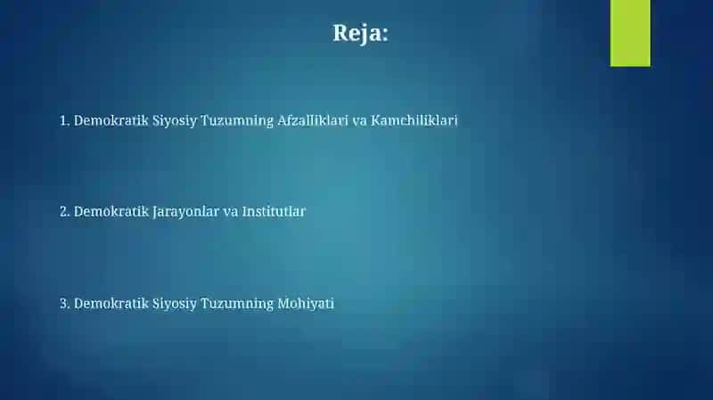 Demokratik siyosiy tizim 2