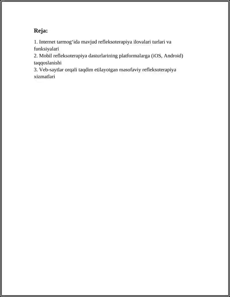 INTERNET TARMOGʻIDA MAVJUD REFLEKSOTERAPIYAGA OID DASTURLAR 2