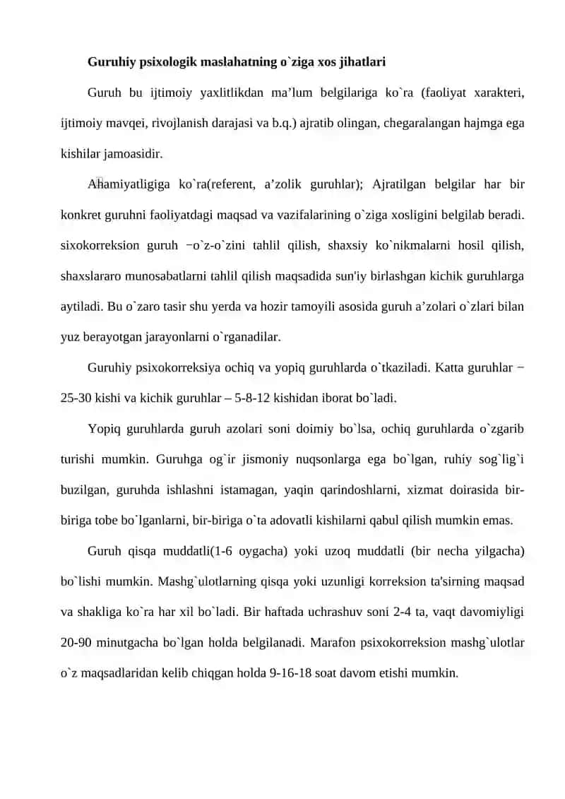 Psixoterapevtik guruhlarda ishlash 2
