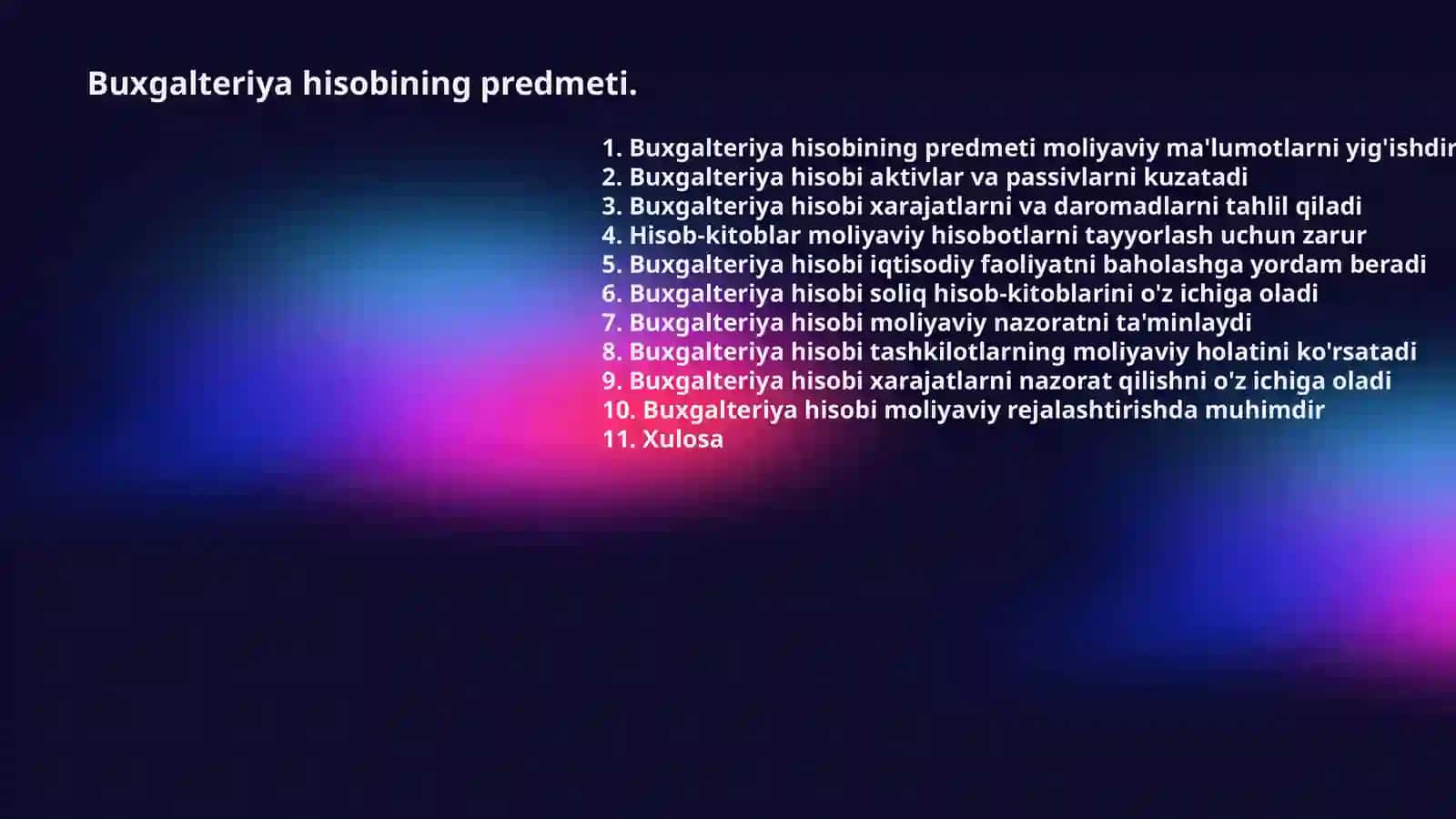 Buxgalteriya hisobining predmeti 2