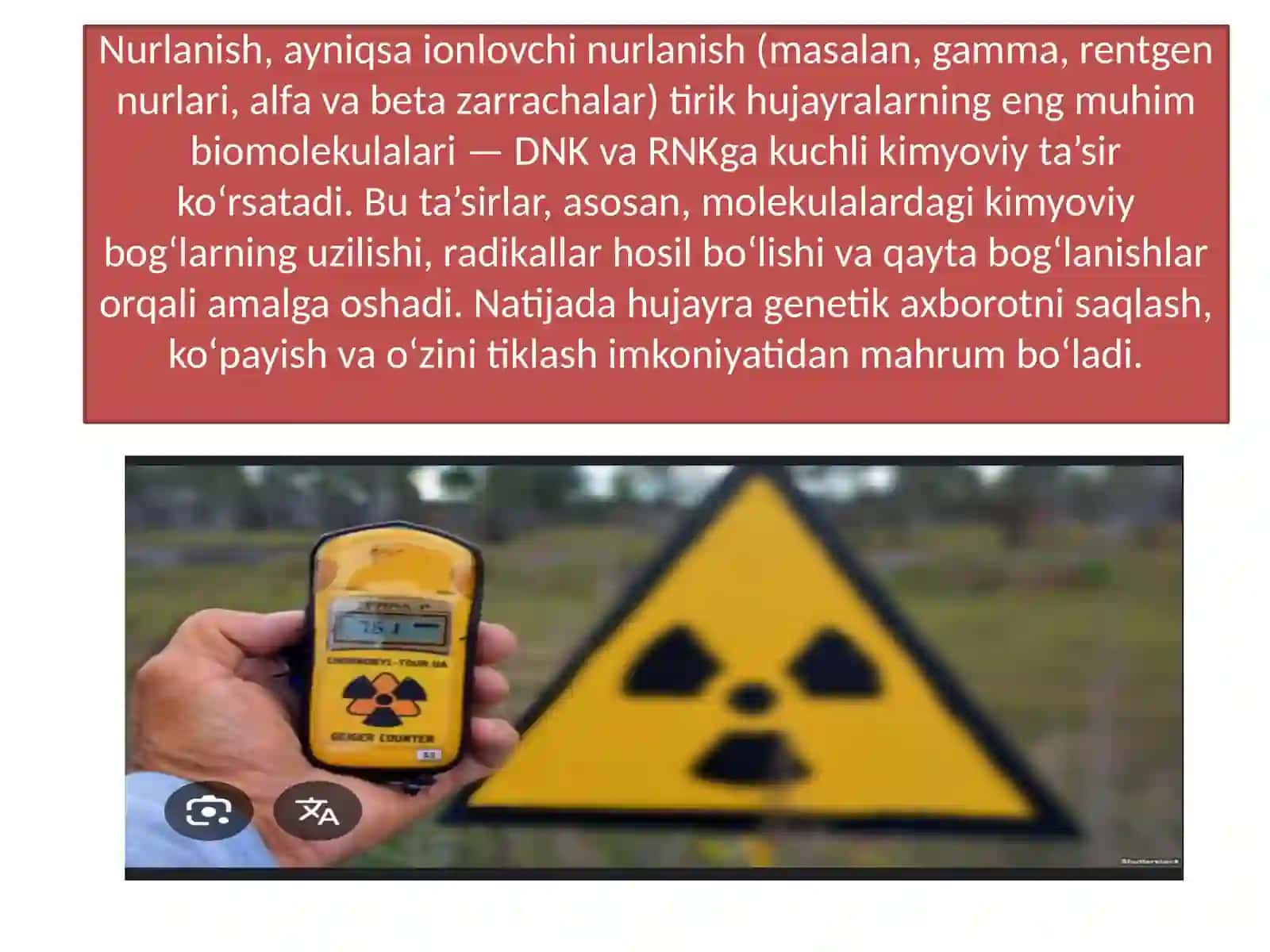 Nurlanish va saraton: nuklein kislotalarga ta’siri 2