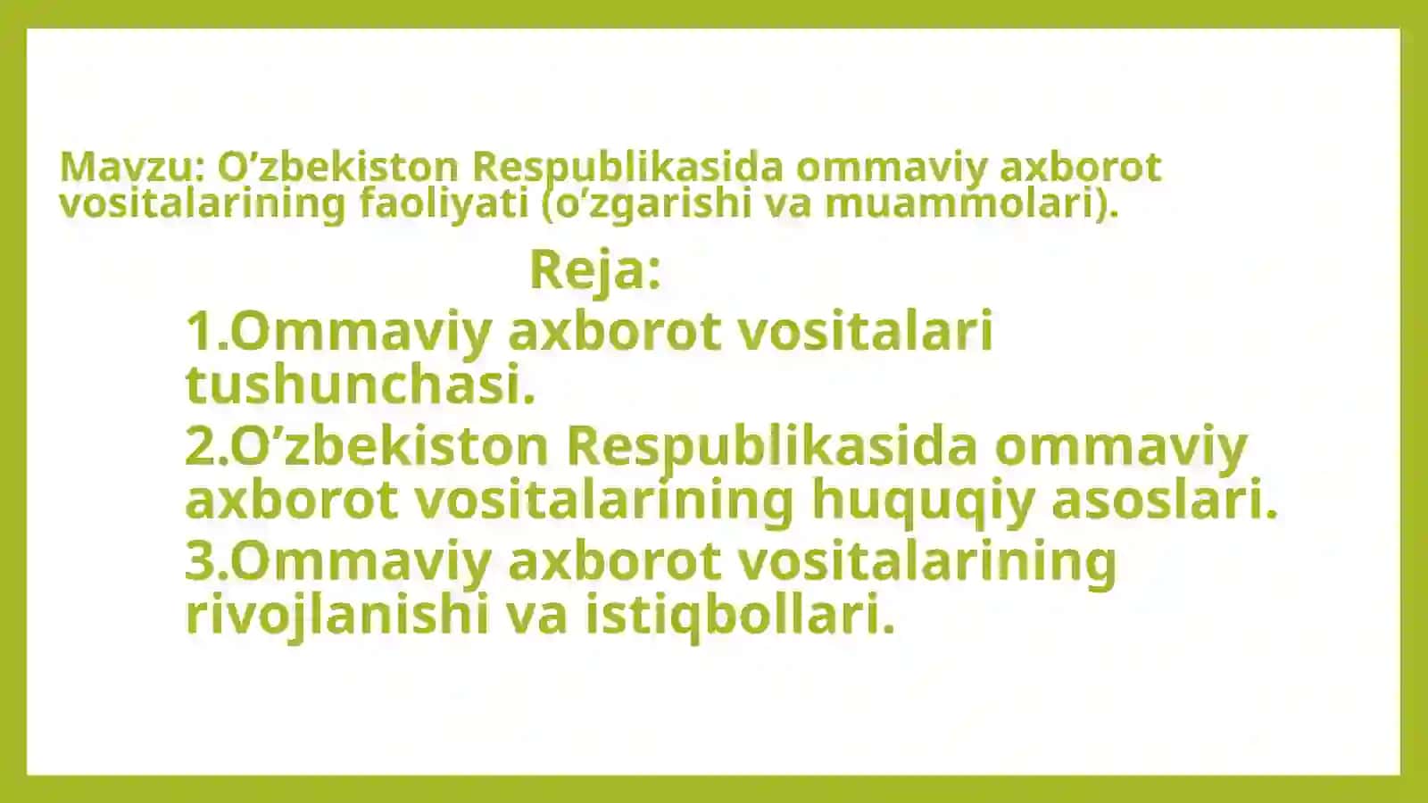 Ommaviy axborot vositalari 2