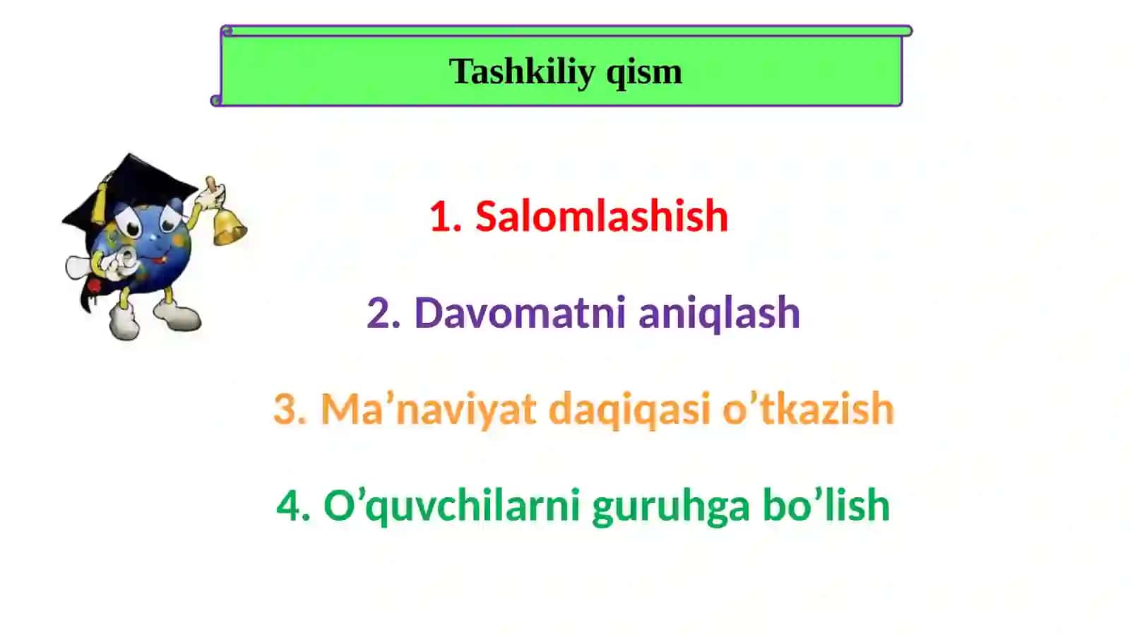 7-sinf Fizika fanidan Fazo va vaqt dars ishlanma 2