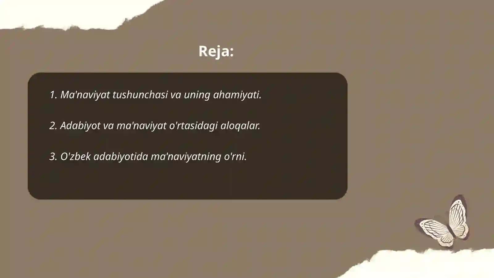 Ma'naviy va adabiyot 2