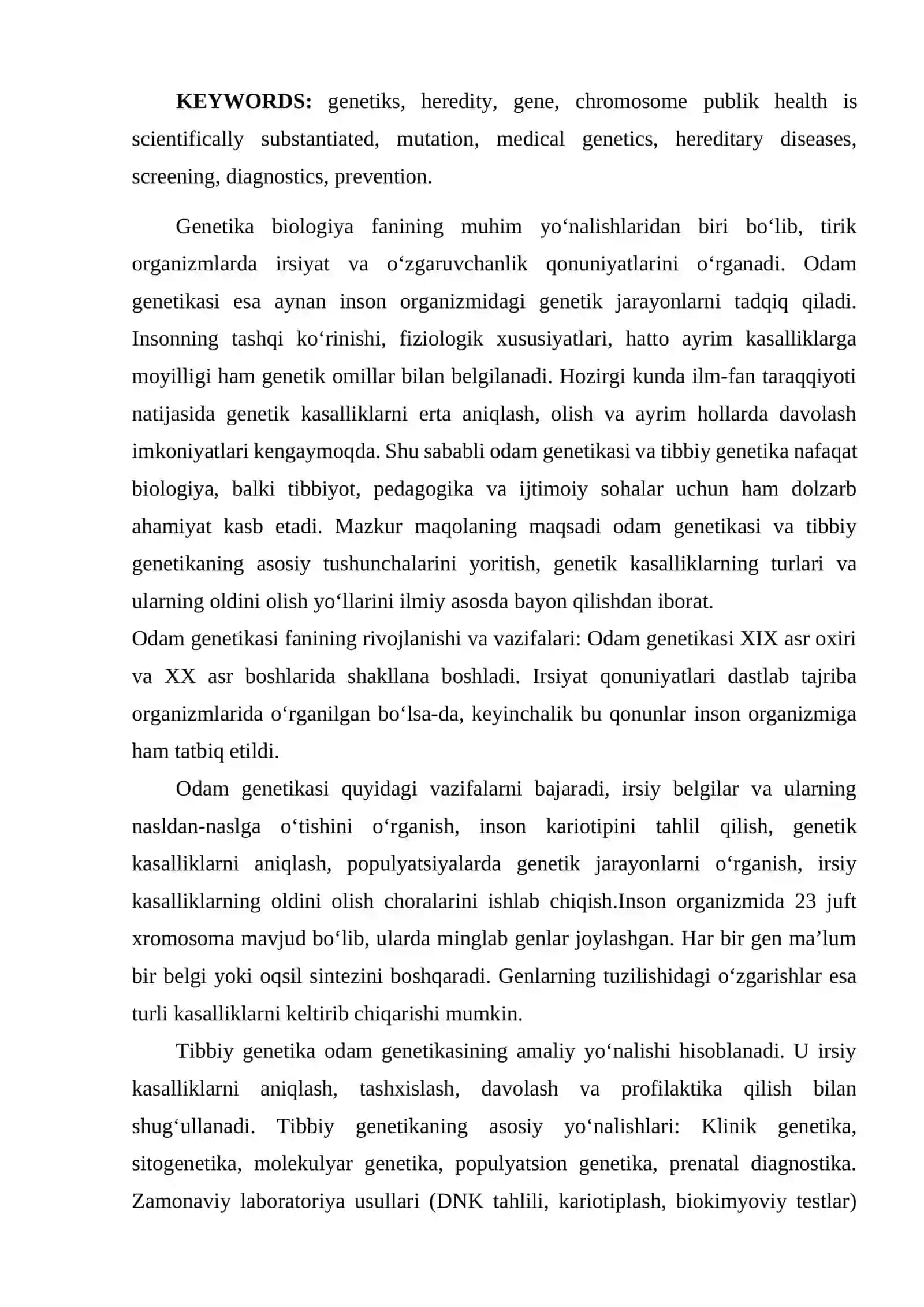 Odam genetikasi 2
