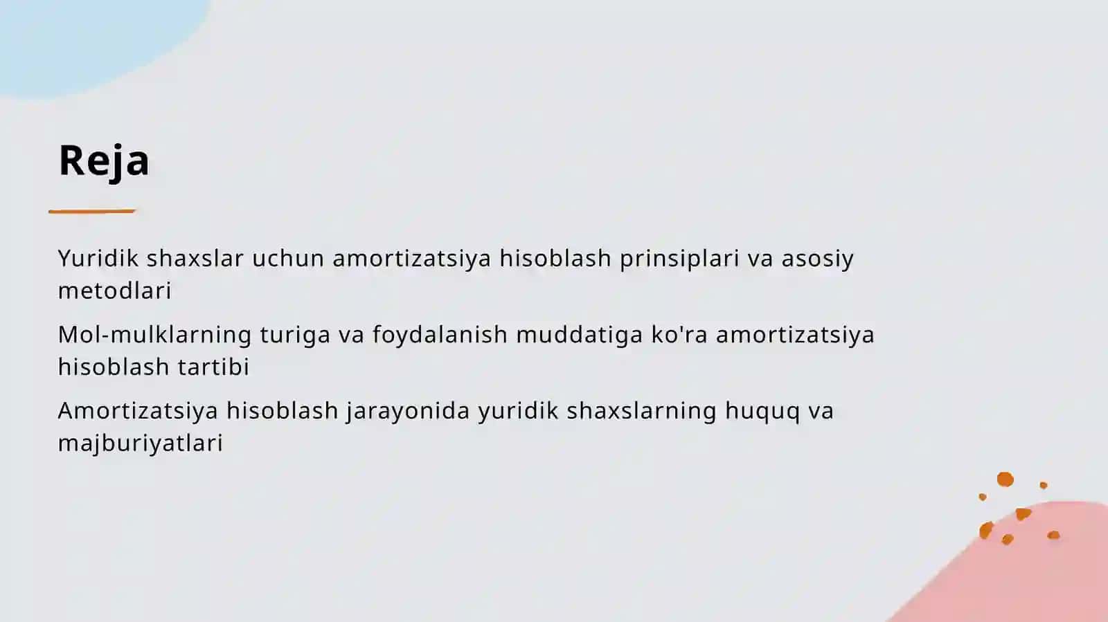 Mol-mulklarga amortizatsiya hisoblash tartibi 2