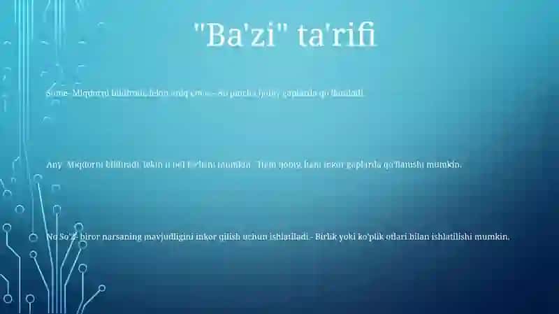 Some, Any Va No So'Zlarining Farqi 2