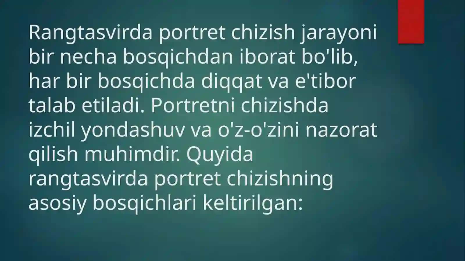 Akvarel dabosqichma-bosqich portret ishlash 2