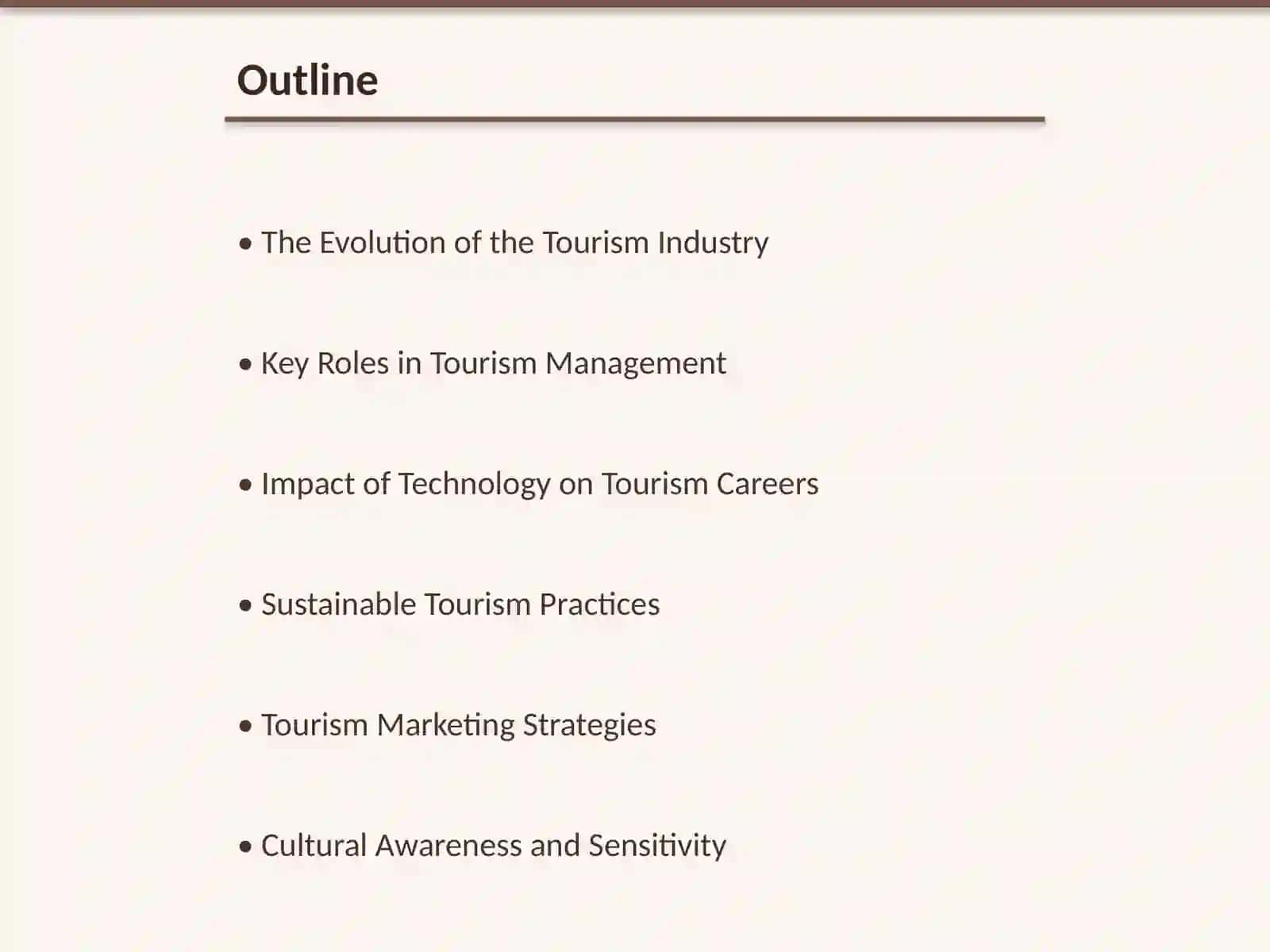 A career in tourism 2