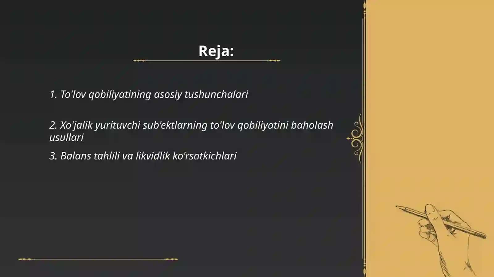 To'lov qobiliyatini tahlili 2
