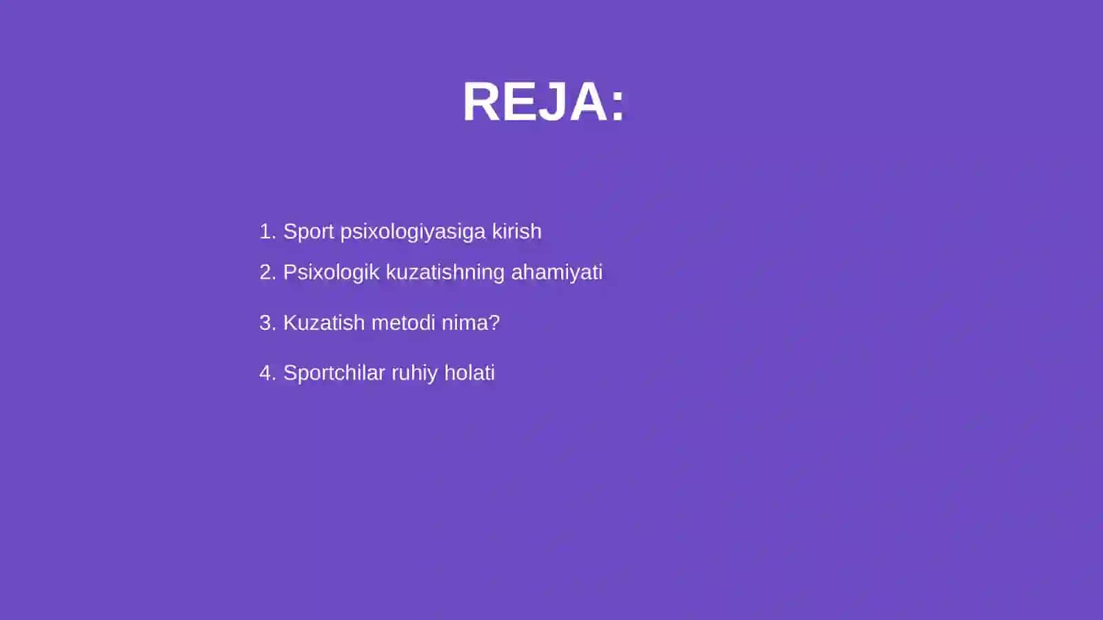 Sport psixologiyasini kuzatish metodi 2