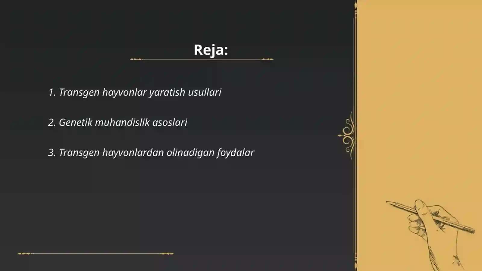 Transgen hayvonlar olinishi 2
