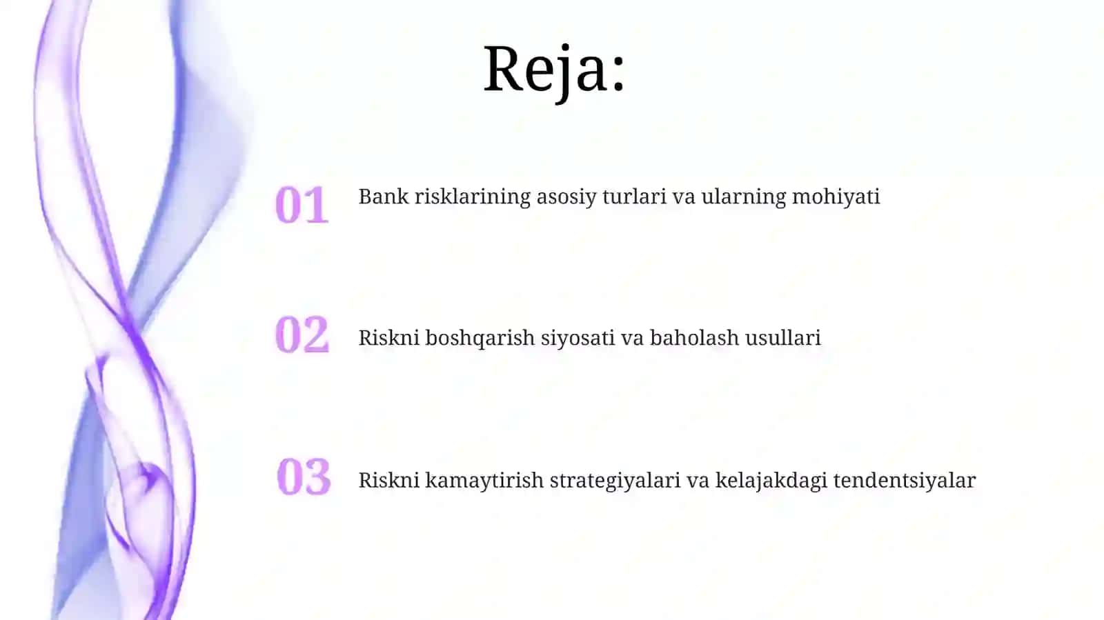 Bank risklarining turlari 2