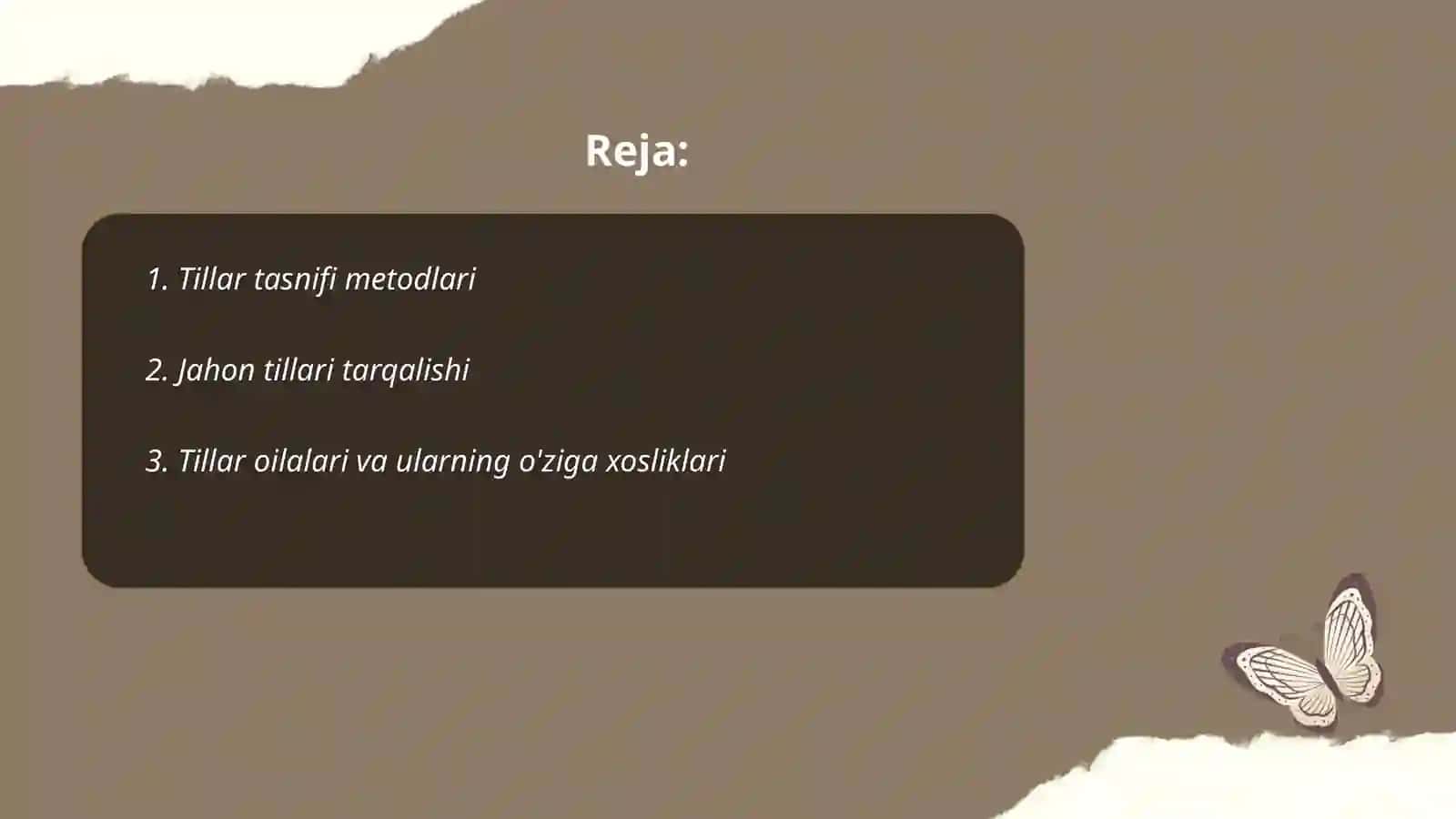Tillar tasnifi metodlari 2