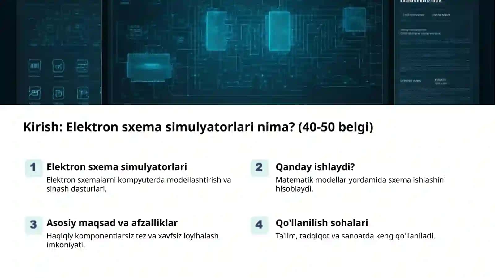 Elektron sxemalar: simulyatsiya va loyihalash 2
