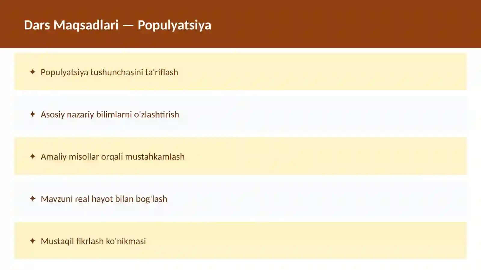 O'qituvchilar va talabalar uchun dars ishlanma 2