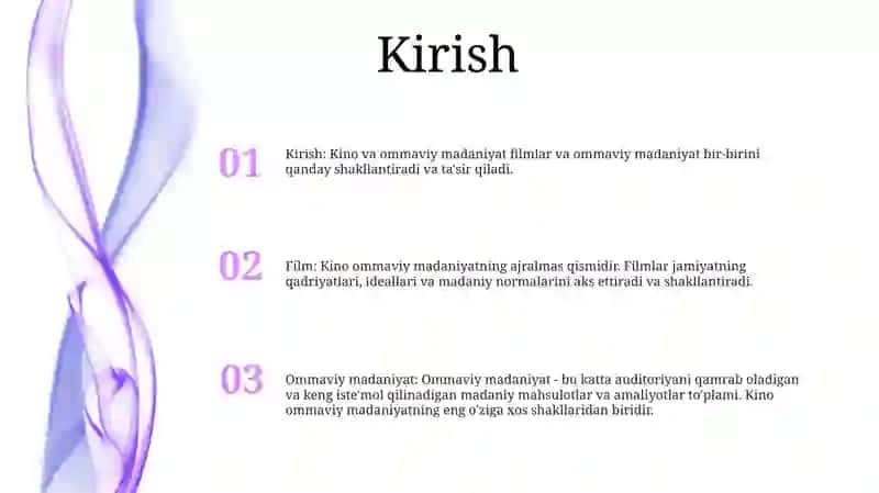 Filmlar Va Ommaviy Madaniyat 2
