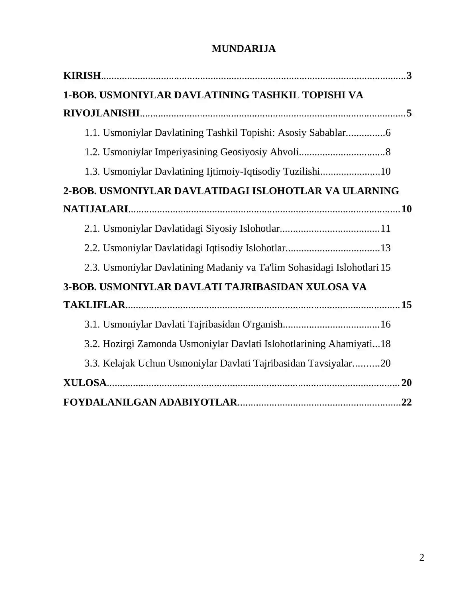 USMONIYLAR DAVLATI VA UNING ISLOHOTLARI 2