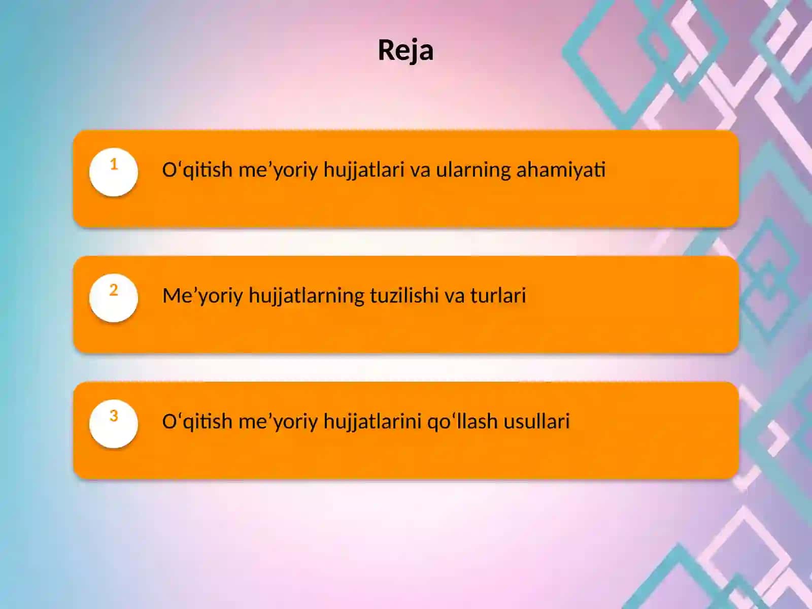 Oʻqitish meʼyoriy hujjatlari va ularning ahamiyati 2