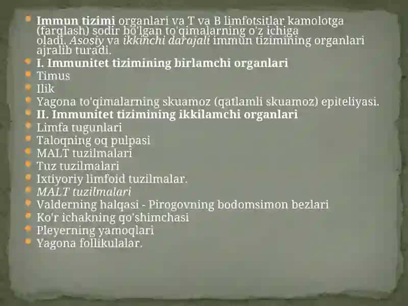 IMMUNOPATHOLOGIC JARAYONLAR 2