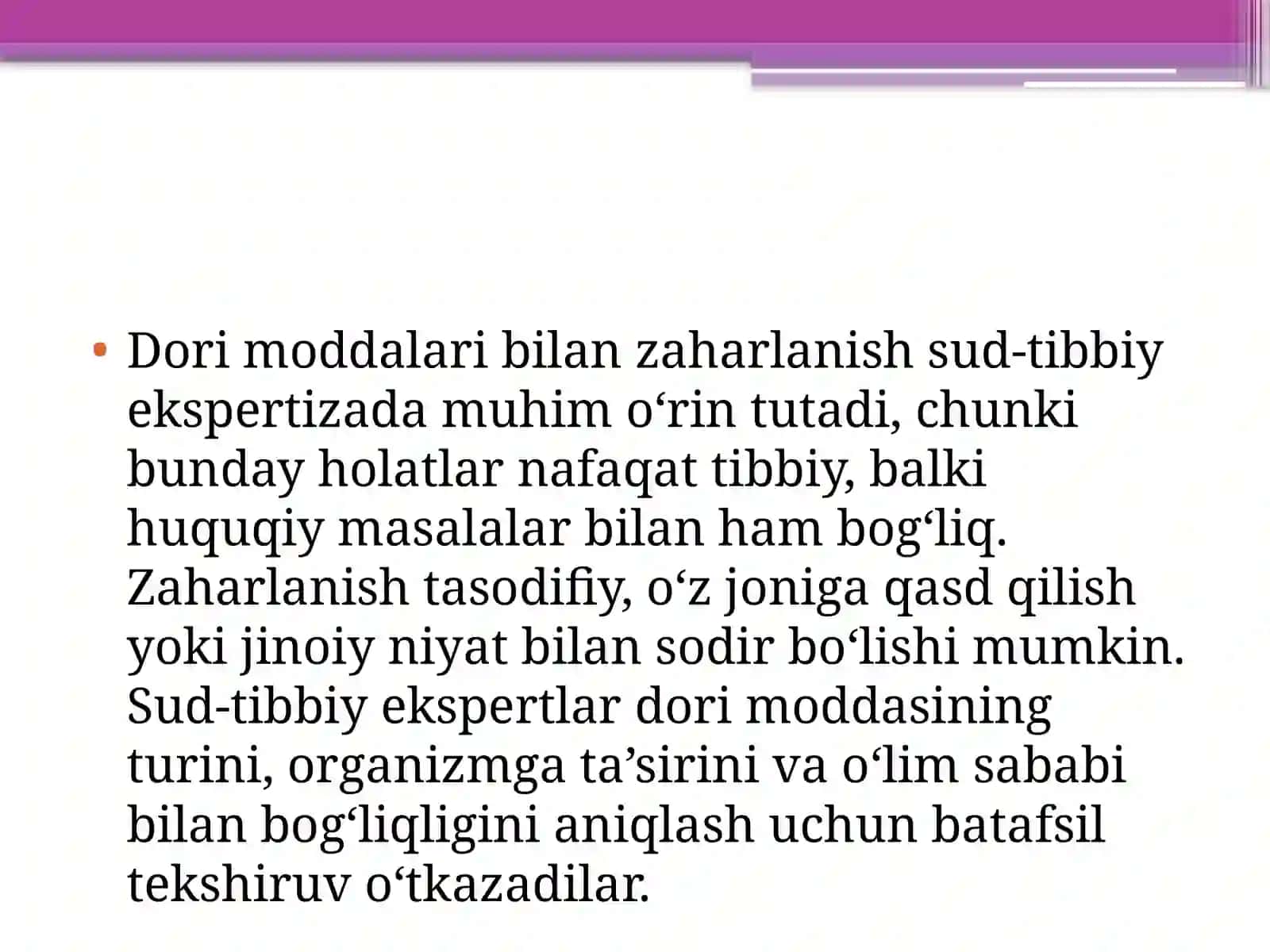 Dori moddalari bilan zaharlanish 2
