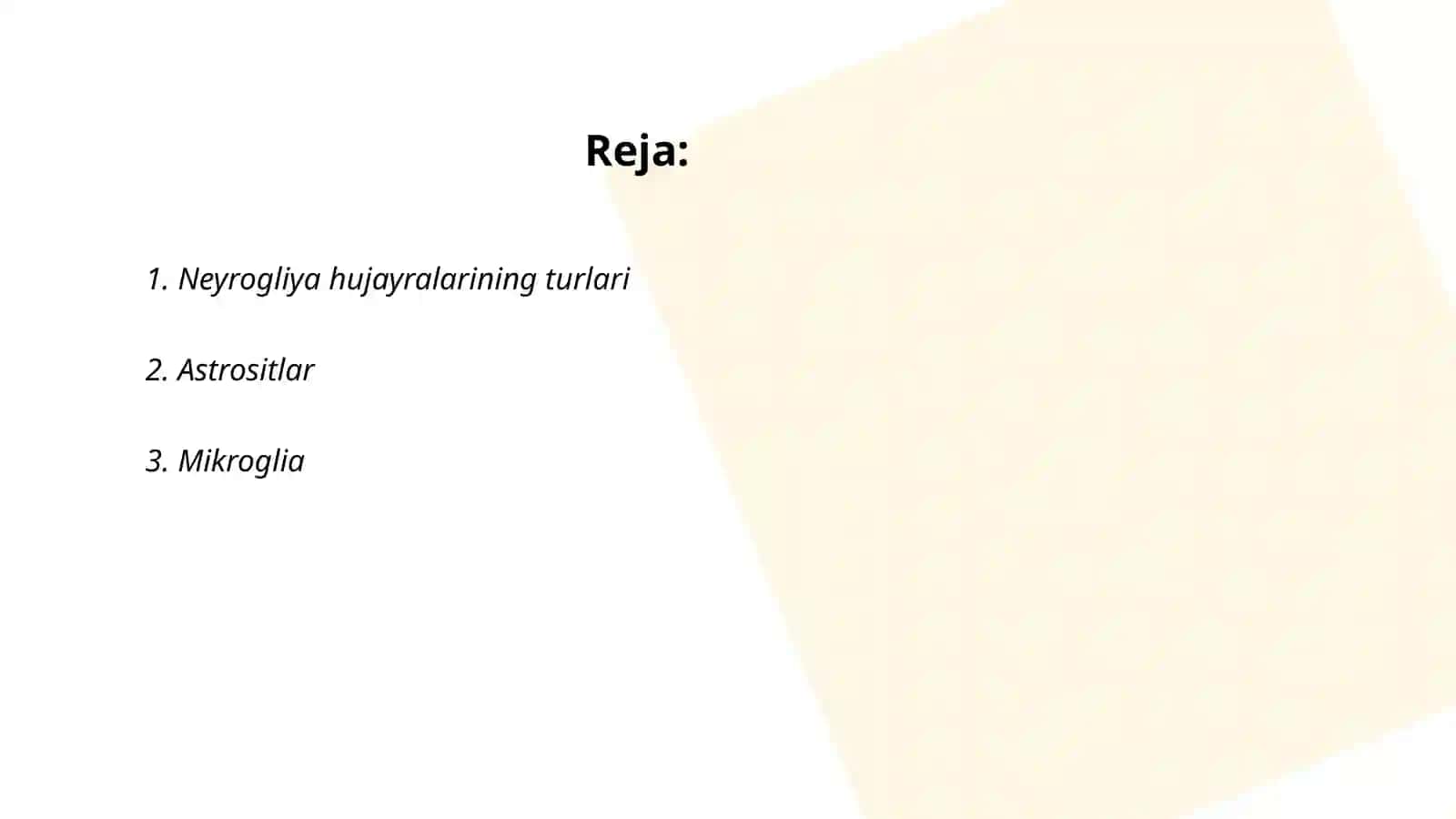 Neyrogliya turlari va tuzilishi 2