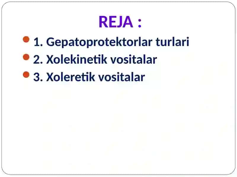 Jigar faoliyati gat’asiretuvchi vositalar. Gepatoprotektorlar 2