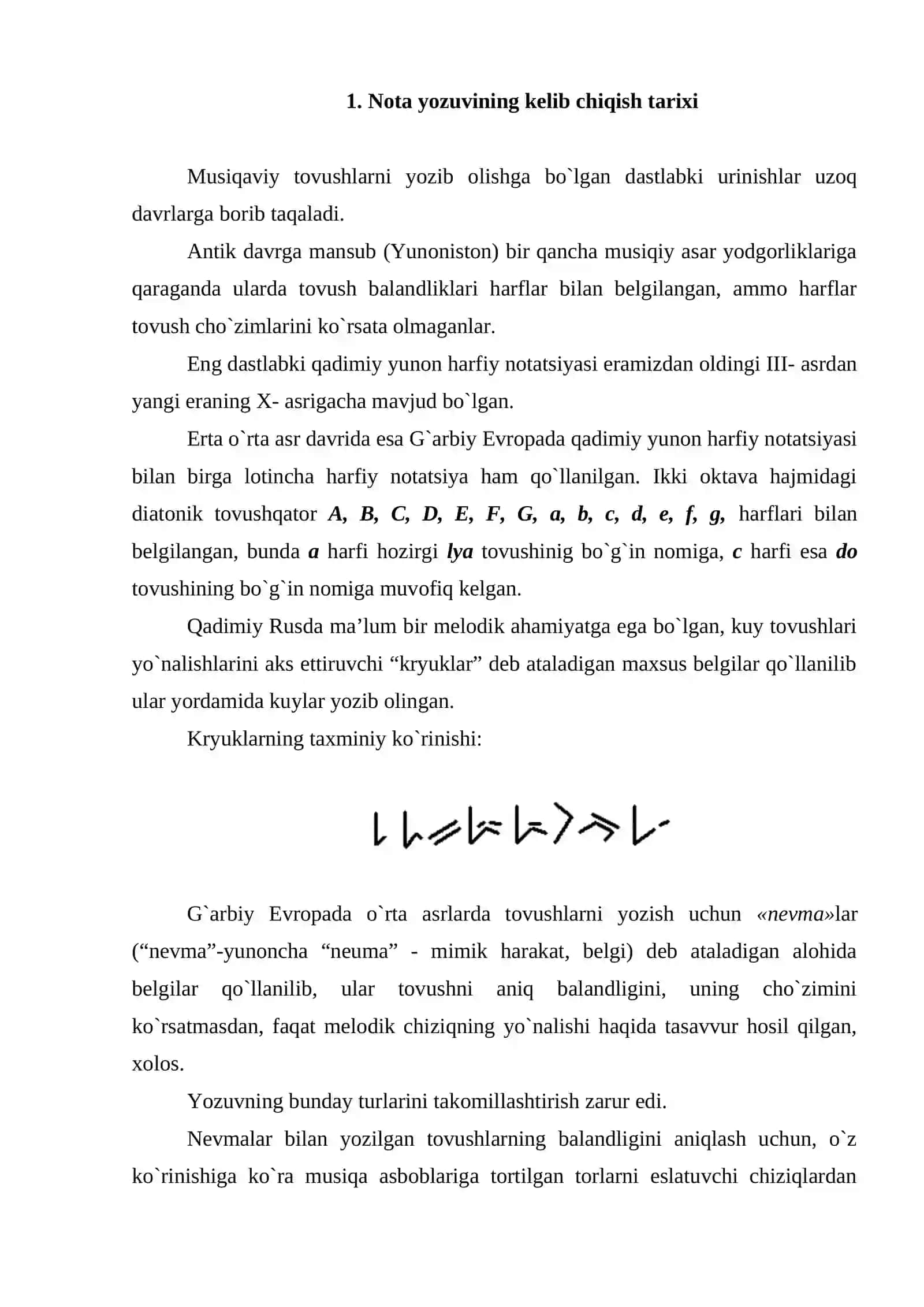 Nоta yozuvi tizimi elementlari 2