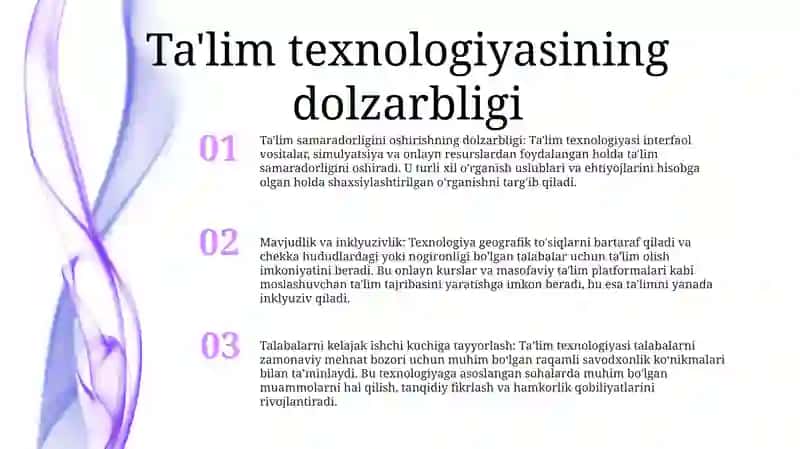 Ta’Lim Texnologiyasining Dolzarbligi 2