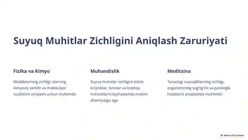Suyuq Muhitlar Zichligi va Arximed Qonuni 2