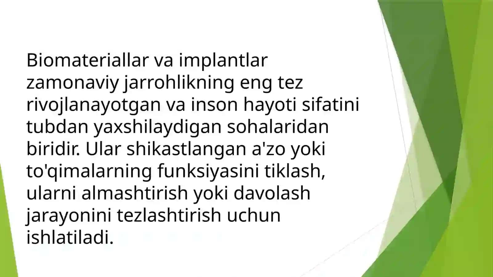 Jarrohlikda biomateriallar va implantlardan foydalanish 2