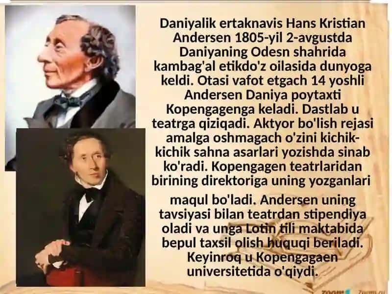 Hans Kristian Andersen hayoti va ijodi (1805-1875) 2