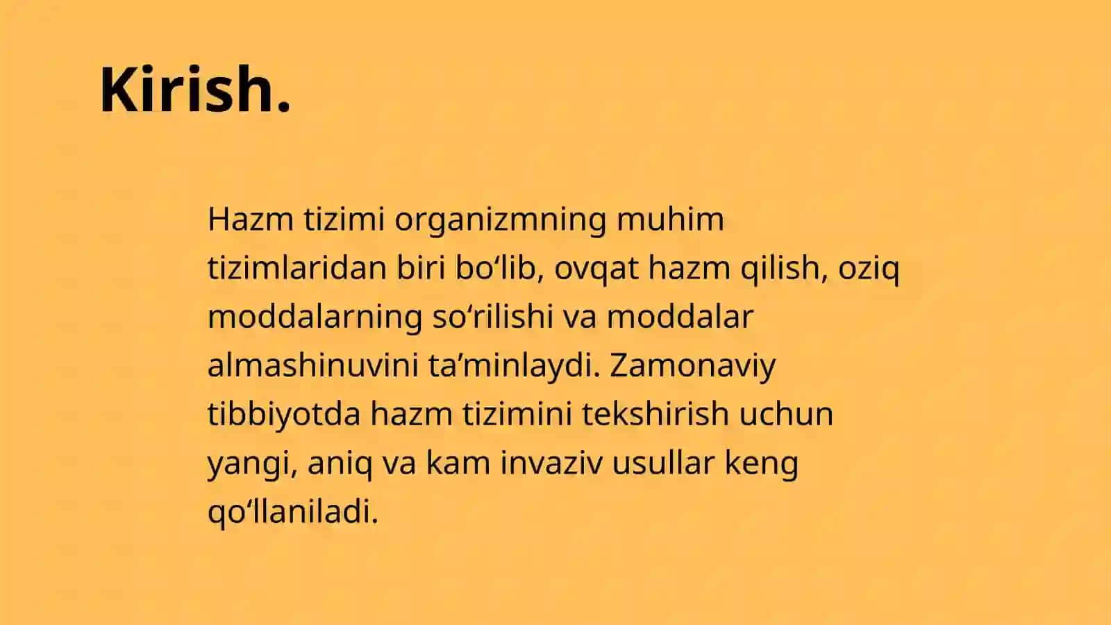 Hazm tizimi faoliyatini oʻrganishning yangi usullari 2