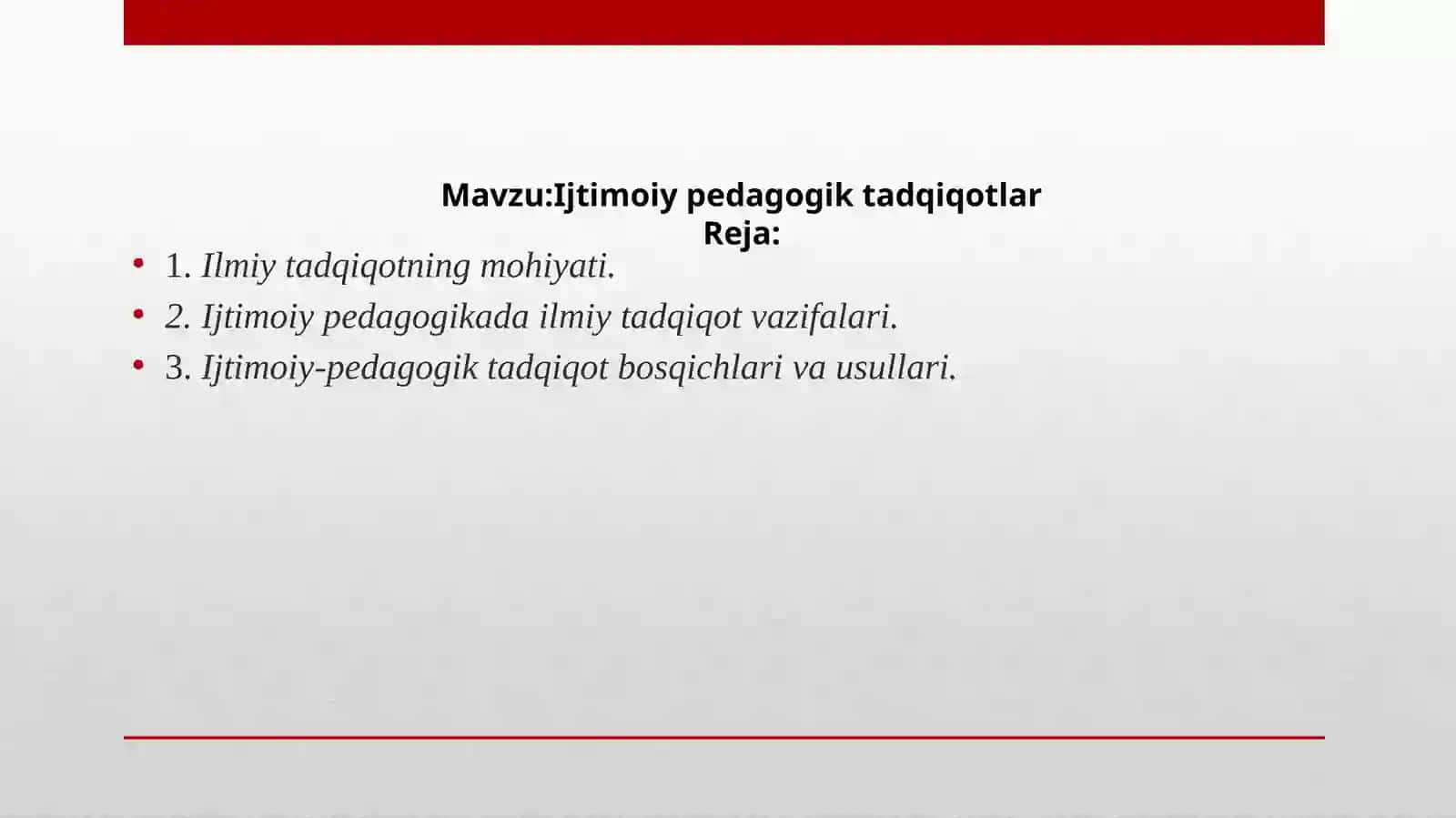 Ijtimoiy pedagogik tadqiqotlar. 2
